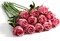 12-Piece Deep Pink Artificial Roses – 20" Long Stem Silk Roses for Wedding Bouquets, Centerpieces, Home & Party Decor